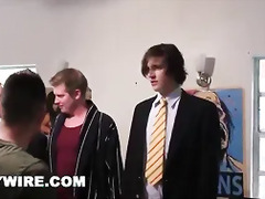 GAYWIRE - Young College Pledges Worship Cock During Hazing Ritual