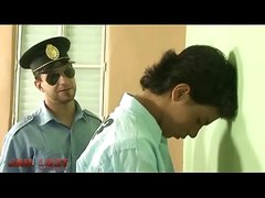 Teen convict drills tough gay officer in the ass